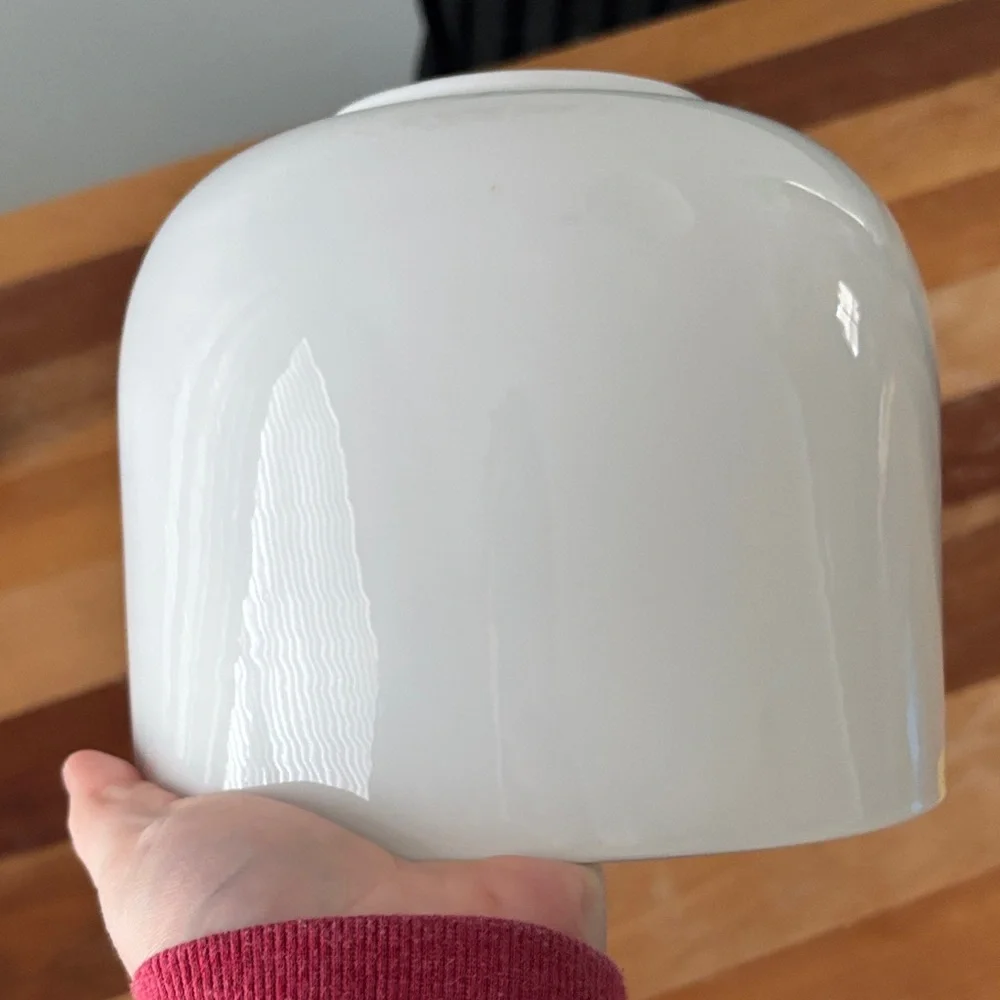 Crate&Barrel Glossy Stoneware White Bowl